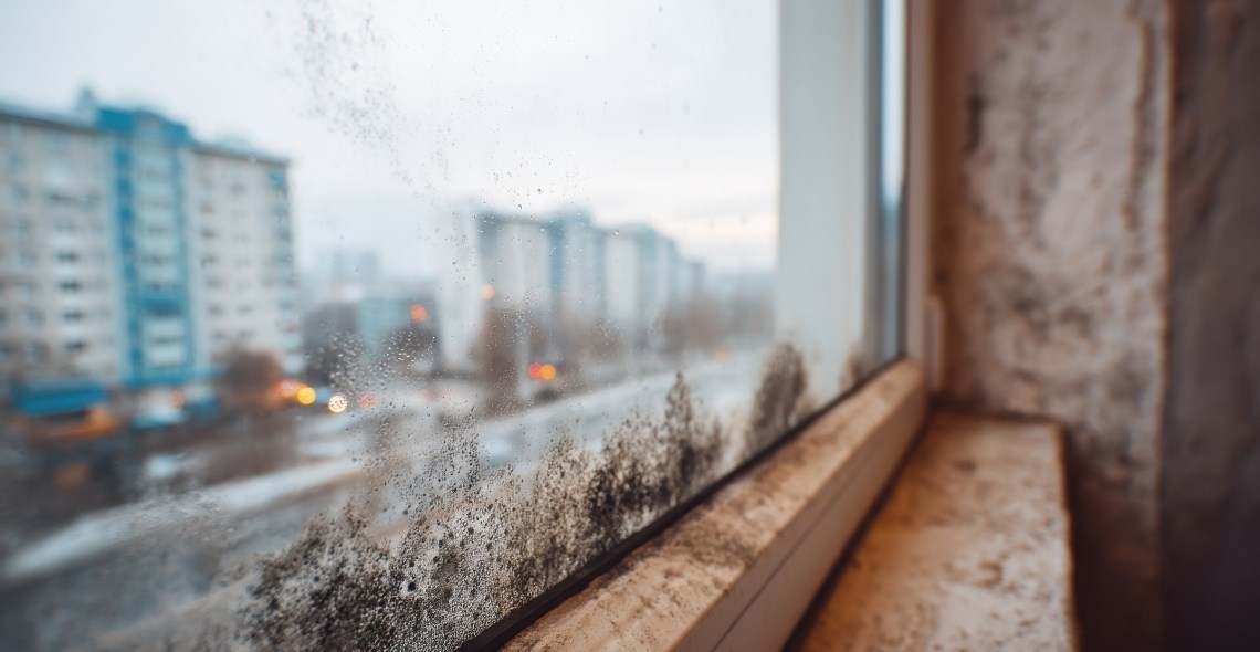 Mold growth on window in home