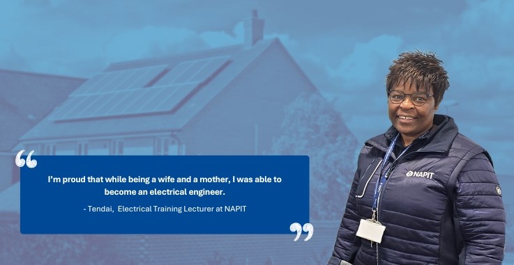 Tendai, Electrical Training Lecturer at NAPIT pictured for International Women's Day