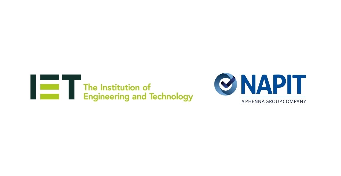 IET green logo and NAPIT Logo 
