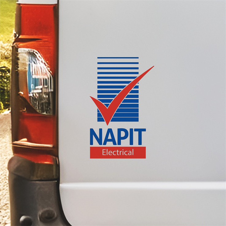 A5 "NAPIT ELECTRICAL" Clear Van Sticker